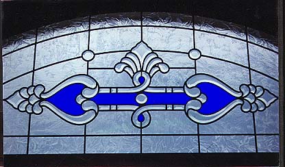 custom beveled glass transom