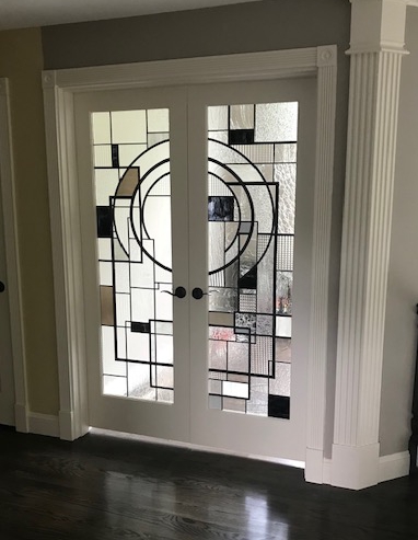 stained glass in interior doors